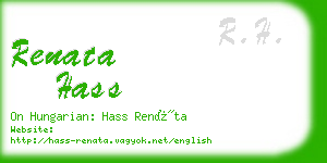 renata hass business card